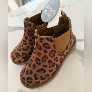 GAP Brown Leopard Print Toddler Ankle Boots
